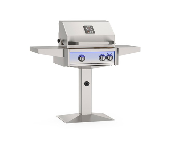 American Outdoor Grills by Fire Magic 24-Inch L Series Patio Post Mount Gas Grill with Rotisserie Backburner | 2-Burner