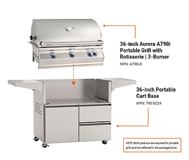 Fire Magic 36-inch Aurora A790i Portable Grill Fire Magic 36-inch Aurora A790i Portable Grill