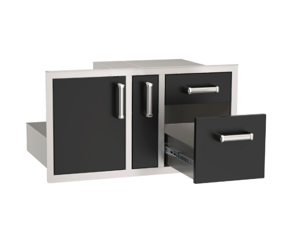 Fire Magic Echelon Black Door/Drawer Combo w/ Platter Storage Fire Magic Echelon Black Door/Drawer Combo w/ Platter Storage