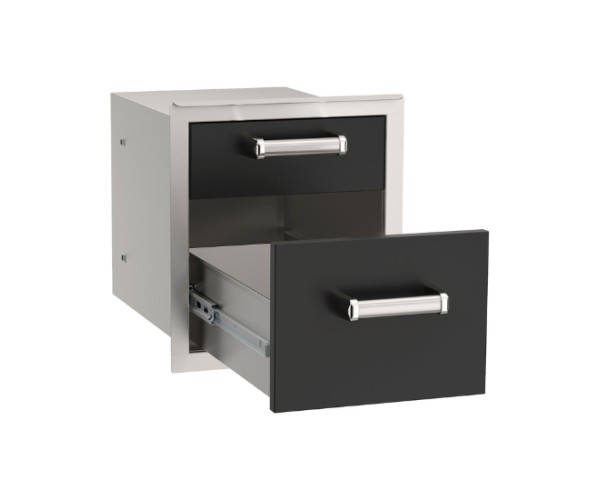 Fire Magic Echelon Black Double Drawer