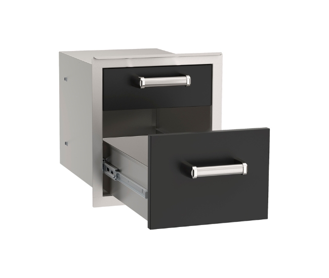 Fire Magic Echelon Black Double Drawer