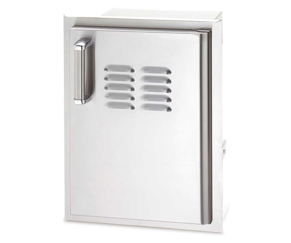 Fire Magic Flush Mount 20 x 14 Single Access Door w/ Tank Tray w/ Louvered Door w/ Soft Close System, Right Hinge