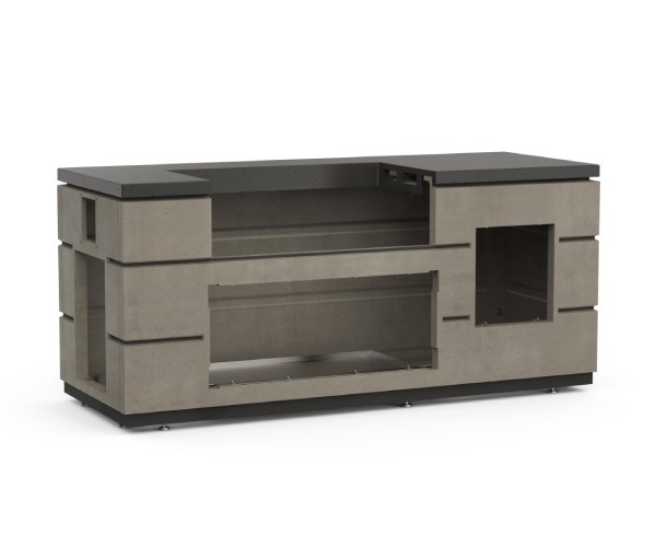 Fire Magic 82-inch Contemporary GFRC Pre-Fab Island w/ Choice Grill and Double Drawer Cut-Out