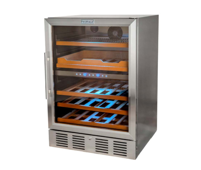 Fire Magic Dual Zone Wine and Beverage Cooler, Right Hinge Fire Magic Dual Zone Wine and Beverage Cooler, Right Hinge