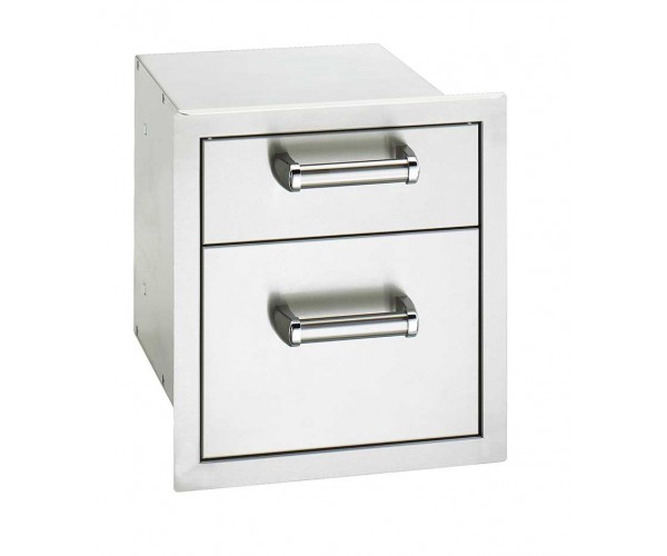 Fire Magic Flush Mounted Double Storage Drawers with Soft Close System Fire Magic Flush Mounted Double Storage Drawers with Soft Close System