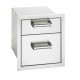 Fire Magic Flush Mounted Double Storage Drawers with Soft Close System