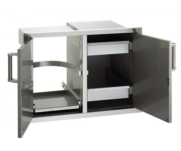 Fire Magic Flush Mount Double Doors with Tray and Dual Drawers Fire Magic Flush Mount Double Doors with Tray and Dual Drawers