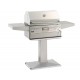 Fire Magic Charcoal Patio Post Mount Grill with Smoker Hood (24  x 18)