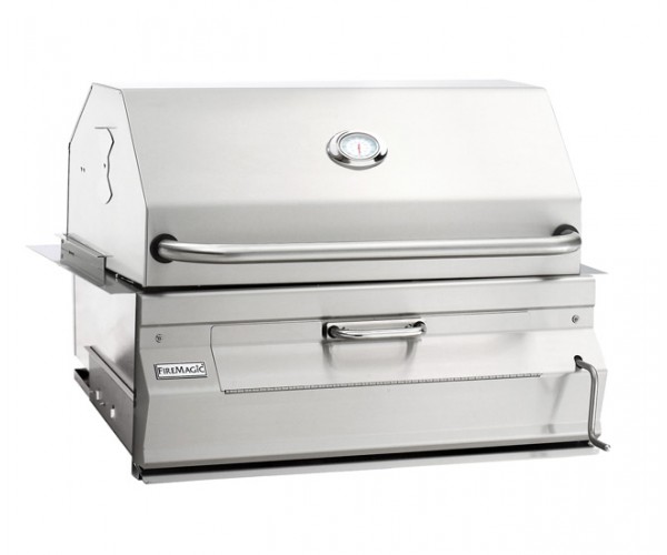 Fire Magic 30-inch Charcoal Slide-In Barbecue Grill with Smoker Hood Fire Magic 30-inch Charcoal Slide-In Barbecue Grill with Smoker Hood
