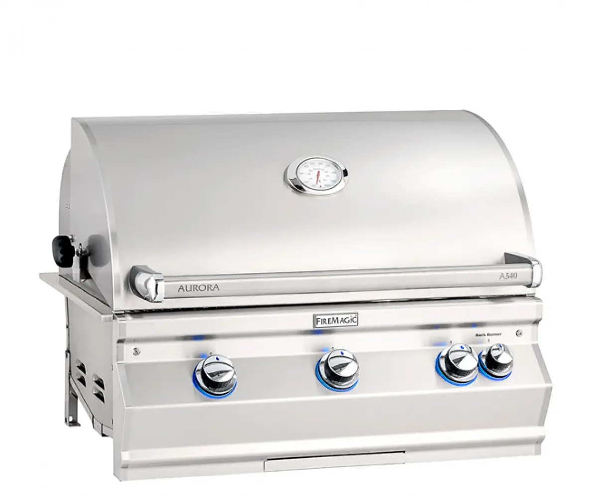 Fire Magic Aurora A540i Built-In Grill with Infrared Backburner Magic View Window Natural Gas A540I-7LAN-W