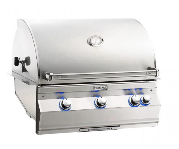 Fire Magic 30-inch Aurora A660i Built-In Grill With Rotisserie Fire Magic 30-inch Aurora A660i Built-In Grill With Rotisserie