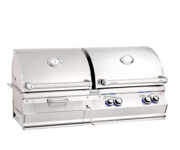 Fire Magic 46-inch Aurora A830i, Gas and Charcoal Combo Grill Fire Magic 46-inch Aurora A830i, Gas and Charcoal Combo Grill