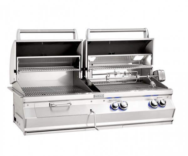 Fire Magic 46-inch Aurora A830i, Gas and Charcoal Combo Grill With Rotisserie Fire Magic 46-inch Aurora A830i, Gas and Charcoal Combo Grill With Rotisserie