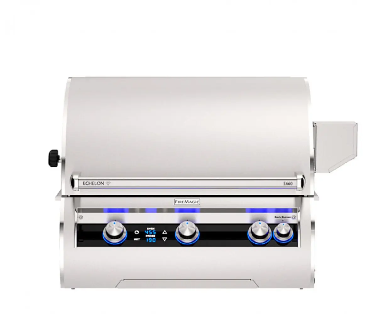Fire Magic Echelon E660i Built-In Grill Digital Thermometer with Sear Burner Natural Gas E660i-9E1N