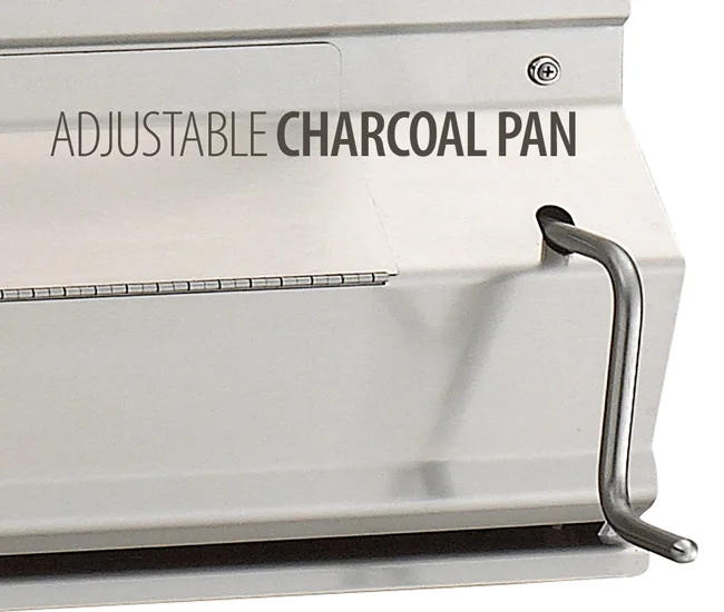 Fire Magic 30-inch Charcoal Slide-In Barbecue Grill with Smoker Hood Fire Magic 30-inch Charcoal Slide-In Barbecue Grill with Smoker Hood