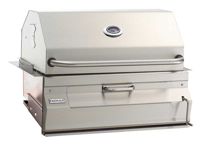 Fire Magic 30inch Charcoal Slide In Barbecue Grill with Smoker Hood