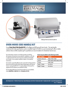 Oven Hood Side Handle